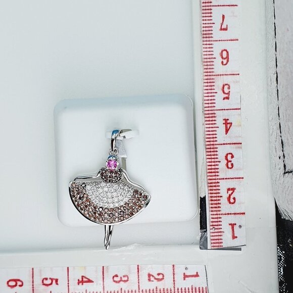 925 Sterling Silver Cubic Zirconia Pendant, UU1P6A6039 - Picture 8 of 8